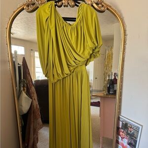 Eloquii Asymmetrical Chartreuse Dress